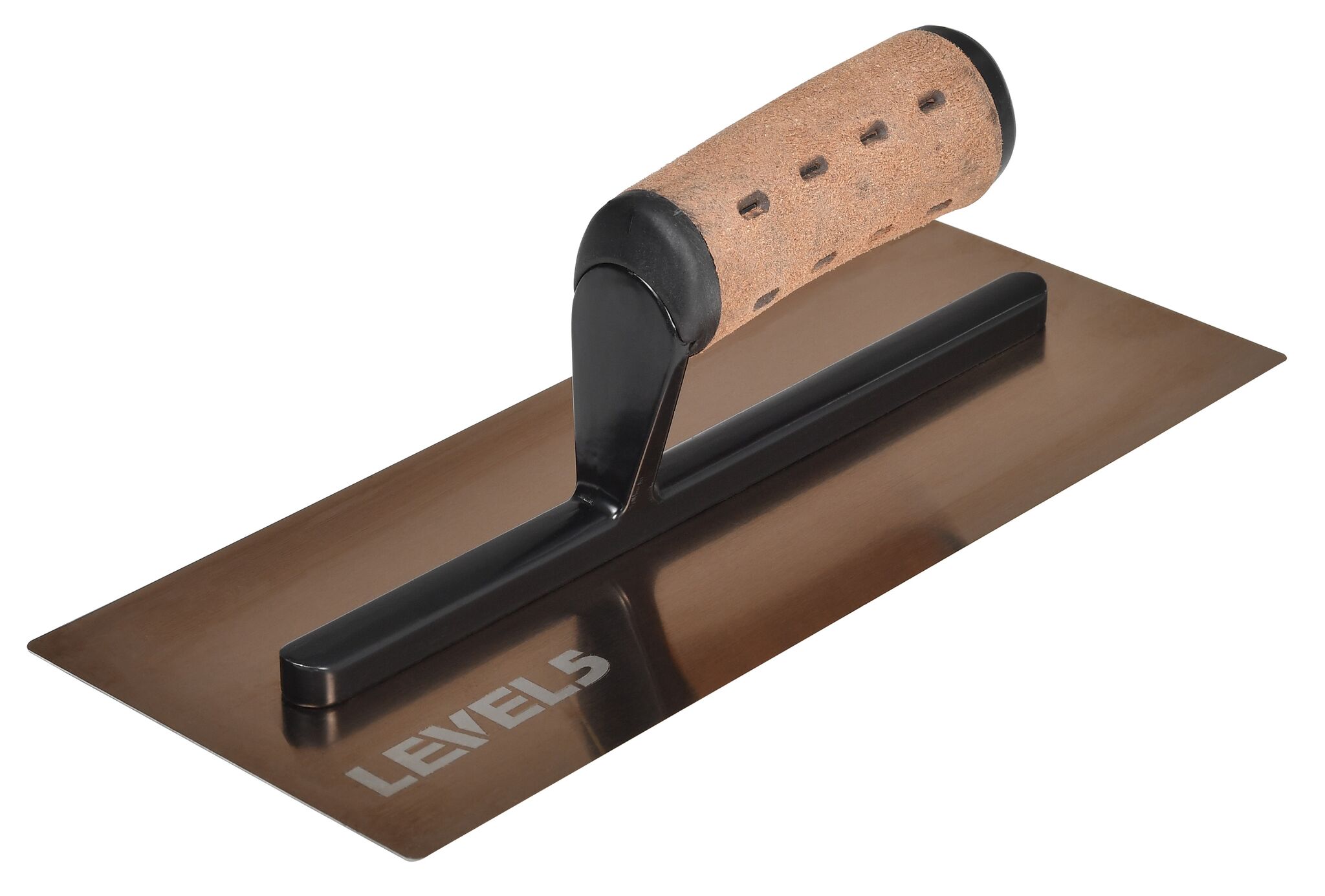 Level 5 Vlak Spaan gold SS + leren handvat 305 mm (12inch)